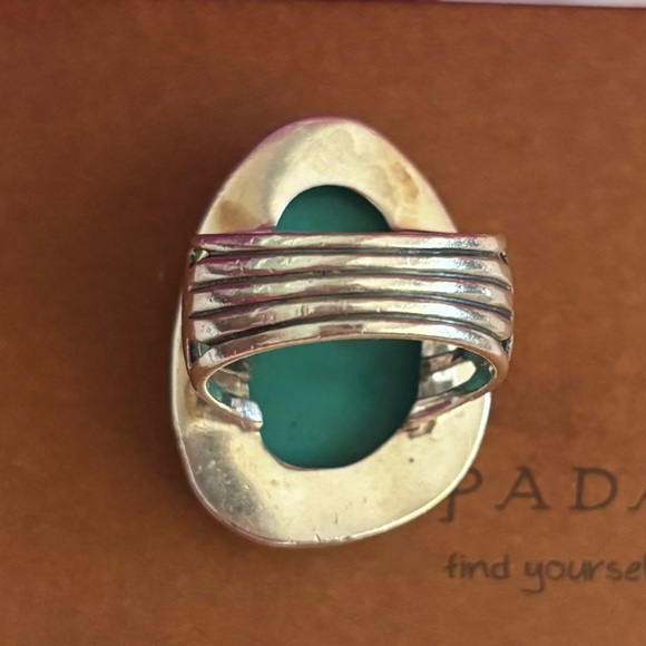Silpada ‘Tumbled Turquoise’ Sterling Silver Bold Statement Ring R2017 Size 8 - Picture 11 of 15